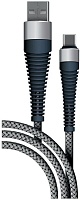 Кабель Borasco Fishbone Type-C - USB, 1м, (65W), Серый
