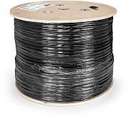 Витая пара Exegate UTP, CAT 5E, медь, 24AWG, 4 пары, катушка 305м, PE с тросом, черный (EX190974RUS)