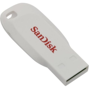 Память USB2.0 Flash Drive 16Gb SANDISK Cruzer Blade Белый [SDCZ50C-016G-B35W]