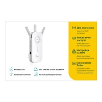 Универсальный усилитель беспроводного сигнала TP-LINK RE450 AC1750 Усилитель Wi-Fi сигнала