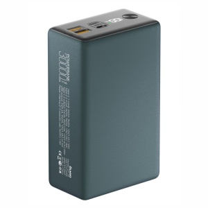 Портативная батарея OLMIO QX-30 (22.5W PD/ Quick Charge) 30000мАч, серая, soft-touch блок питания sadp 65kb зарядка zeepdeep для ноутбука toshiba c650 c660 c660d l730 19v 3 42a 65w 5 5х2 5 с кабелем