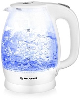 Чайник Brayer BR1013WH (2200 Вт / 1,8 л / стекло / белый)