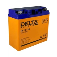 Батарея 12V/18Ah Delta HR 12-18 (12V 18Ah, клеммы B1 (под болт М5 с гайкой)) 