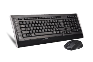 цена Беспроводной комплект клавиатура+мышь A4Tech 9300F, черный
