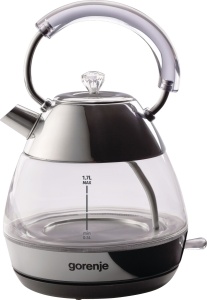 Чайник Gorenje K17GPD (2200Вт / 1,7л / стекло/металл) чайник gorenje k17s 2200вт 1 7л металл
