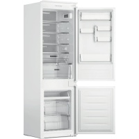 Холодильник встраиваемый Whirlpool WHC18 T132 (Объем - 250 л / Высота - 177 см / Слайдерное крепление фасадов / A+ / Белый / Морозилка - NoFrost)