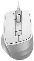 Мышь A4Tech Fstyler FM45S Air, оптическая (2400dpi), проводная, бесшумная, белая/серебристая