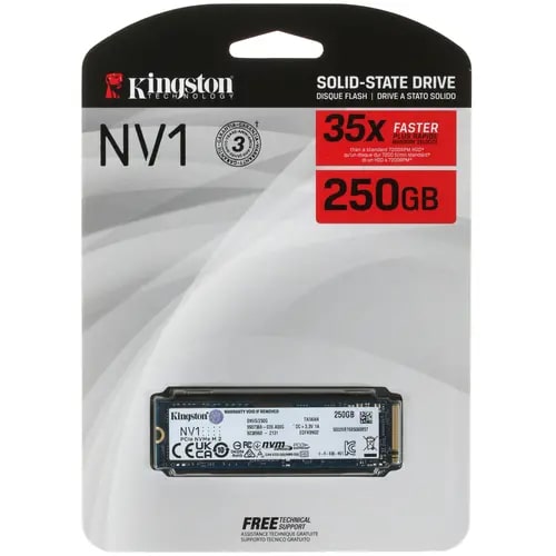 Жесткий диск SSD M.2 250GB Kingston  SNVS/250G PCI-E 3.0 x4  R2100/W1100Mb/s Type 2280 60TBW