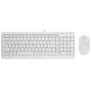 Комплект клавиатура+мышь проводная A4Tech Fstyler F1512, белый/серый цена
