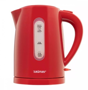 Чайник Zelmer ZCK7616R (2200Вт / 1,7л / пластик/ красный) чайник zelmer zck8011 2200вт 1 7л стекло