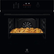 Духовой шкаф Electrolux EOFDP46BK (SurroundCook 500 / 65 л / до 250°C / Чёрный, стекло / Пиролиз / боковые напр. / SoftClose)