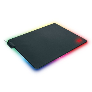 Игровая поверхность Tt eSPORTS by Thermaltake Level 20 RGB Gaming Mouse Pad 370x290x4mm (GMP-LVT-RGBHMS-01) gamer carpet anime rgb mouse mat xxxl gaming mat led mouse pads extended pad backlit game table decor mouse pad large 900x400