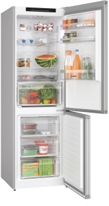 Холодильник Bosch KGN362LDF (Serie4 / Объем - 321 л / Высота - 186см / A++ / Нерж. сталь / VitaFresh XXL / NoFrost) холодильник bosch kgn33nleb serie2 объем 282 л высота 176 см a нерж сталь nofrost