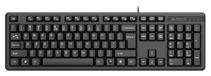 цена Клавиатура A4Tech KK-3, 1.5м., черный.