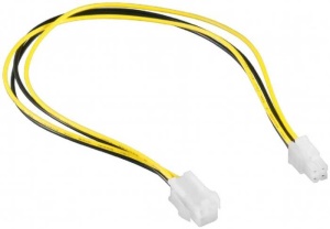 цена Удлинитель питания ATX (4 pin) - ATX (4 pin) GEMBIRD (CC-PSU-7), вилка - розетка, удлиннительный кабель питания процессора, длина - 0.3 метра