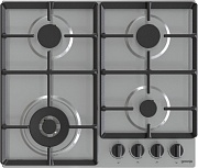 Поверхность газовая Gorenje GW641EBX (Essential / Нержавеющая сталь / Чугун / XtraSurface / WOK)