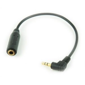 Переходник 2.5mm jack - 3.5mm jack GEMBIRD (CCAP-2535), вилка - розетка, длина - 0.15 метра 5bites ac3r 030m кабель audio 3 rca m m stereo 3m