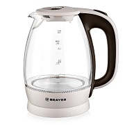 Чайник Brayer BR1045BN (2200 Вт / 1,8 л / стекло / бежевый)