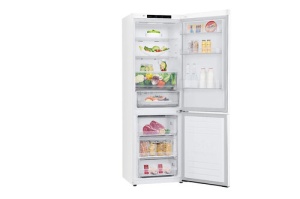 Холодильник LG GBB61SWJMN (V+ / Объем - 341 л / Высота - 186см / A++ / Белый / NoFrost / Door Cooling+™ / Smart Inverter™) холодильник lg gbb72pzvcn1 объем 384 л высота 203см a нерж сталь total nofrost smart inverter™ fresh converter™ door cooling™