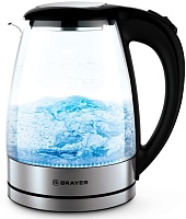 Чайник Brayer BR6116 (1800 Вт / 1,7 л / стекло / металл)