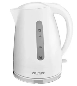 Чайник Zelmer ZCK7617W (2200Вт / 1,7л / пластик/ белый) чайник zelmer zck7921g 2200вт 1 7л металл зеленый