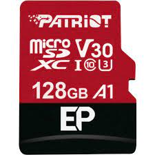 Память micro Secure Digital Card 128Gb class10 PATRIOT / +адаптер 100/80 MB/s EP Series UHS-I U3 V30 A1 [PEF128GEP31MCX] фотографии