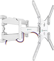 Кронштейн для ТВ ONKRON M5-W белый, для 37"-70", наклон 10°, поворот 140°, нагрузка до 36,4 кг, расстояние до стены 42-452 мм