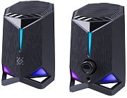 Колонки 2.0 Defender Rocket / 6W / USB-питание / RGB-подсветка / Чёрный / корпус - пластик
