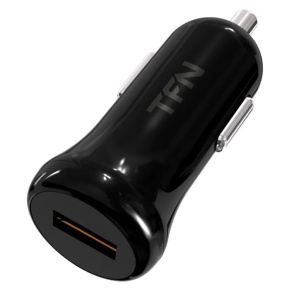 цена Автомобильное зарядное устройство TFN CCQC3BK (1 USB/18W/3A/QC 3.0) черное