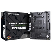 Материнская плата MAXSUN MS-Challenger B450M [AM4, AMD B450, 2xDDR4, 1xM2, 4xSATA, HDMI+VGA, Micro-ATX] (батарея CR2032 не установлена)