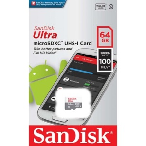 память micro secure digital card 64gb class10 patriot адаптер [psf64gmcsdxc10] Память micro Secure Digital Card 64Gb class10 SanDisk 100MB/s Ultra UHS-I [SDSQUNR-064G-GN3MN]