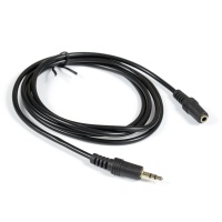 Удлинитель 3.5 mm jack - 3.5 mm jack ExeGate (EX-CCA-423-0.3), 0,3м, позолоченные контакты Чёрный