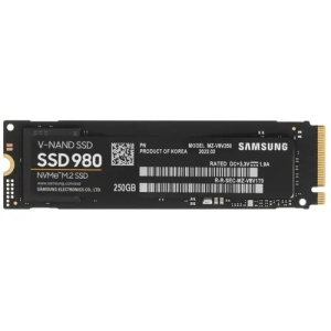 Жесткий диск SSD M.2 250GB Samsung MZ-V8V250BW 980 PCI-E 3.0 x4 R2900/W1300Mb/s Type 2280 150TBW ssd накопитель samsung 980 pro 2тб m 2 2280 mz v8p2t0b am