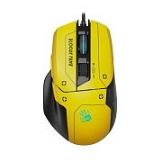 Мышь A4Tech Bloody W70 Max Punk игровая (10000 DPI), желтый/черный