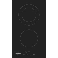 Поверхность электрическая Whirlpool WRD 6030 B (Черная / стеклокерамика / 2 конфорки / 2,9 кВт) Чёрный