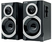 Колонки 2.0 SVEN SPS-619 / 20W / Питание - 220W / Аудиовыход на наушники / Чёрный / Корпус - дерево (MDF) 