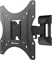 Кронштейн для ТВ ONKRON NP24 чёрный, для 17"-43", наклон 12°, поворот 80°, нагрузка до 35 кг, расстояние до стены 35-205 мм