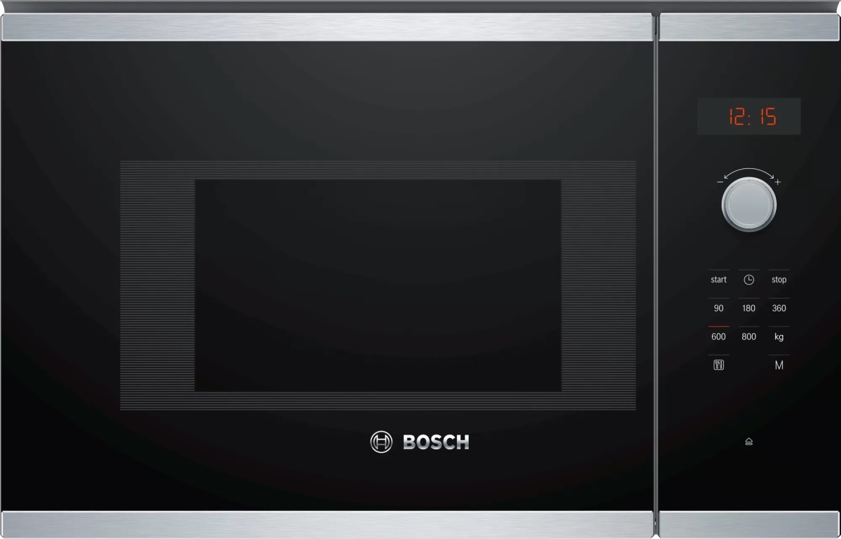 Микроволновая печь встраиваемая Bosch BFL523MS0 (Serie4 / черный / 20л / ширина - 59,4 см / 800Вт)