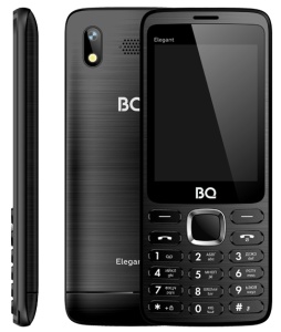 Телефон мобильный BQ 2823 Elegant, черный irbis sf08 2 4 240x320 2xsimcard bluetooth microusb microsd red