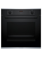 Духовой шкаф Bosch HBA214EB3 (Serie4 / 71 л / до 275 °C / Чёрное стекло / Гриль / телескоп. направляющие(x1) / Гидролиз / A+)