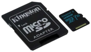 Память micro Secure Digital Card 128Gb class10 Kingston Canvas Select Plus 100R CL10 UHS-I Card + SD Adapter [SDCS2/128GB] цена и фото