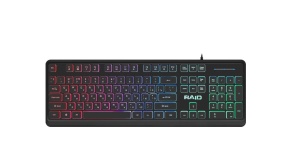 цена Клавиатура игровая мембрання проводная DEFENDER RAID USB GK-778DL RU, черный [45778]