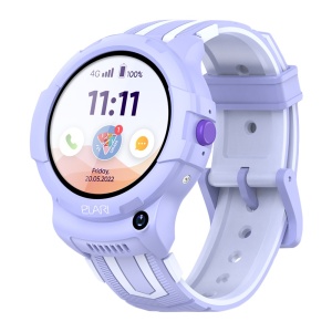 Часы детские Elari 4G Wink (Android 8.1, IOS, IP67), лиловые цена и фото