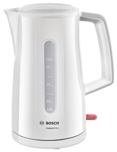Чайник Bosch TWK3A011 (2400Вт / 1,7л / пластик / белый) чайник bosch twk3a011 1 7l