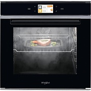 Духовой шкаф с добавлением пара Whirlpool W11I OM1 4MS2 H (73 л / до 270 °C / Чёрный, стекло / SmartClean / Гриль / Телескоп.напр. / SoftClosing / A+)