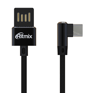 Кабель Ritmix USB Type-C - USB, 1 метр, черный (RCC-438)