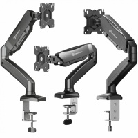 Крепление для монитора ONKRON G80 чёрный, для 13"-32", наклон 90°, поворот 360°, нагрузка до 8 кг, расстояние до стола 0-470 мм