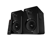 Колонки 2.0 SVEN SPS-730 / 50W / Питание - 220В / Аудиовыход на наушники / Bluetooth / Optical-in / Чёрный / корпус - дерево (MDF)