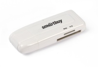 Картридер Smartbuy 705, USB 3.0 - SD/microSD, белый