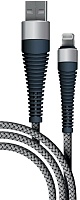 Кабель Borasco Fishbone Lightning - USB, 1м, Серый